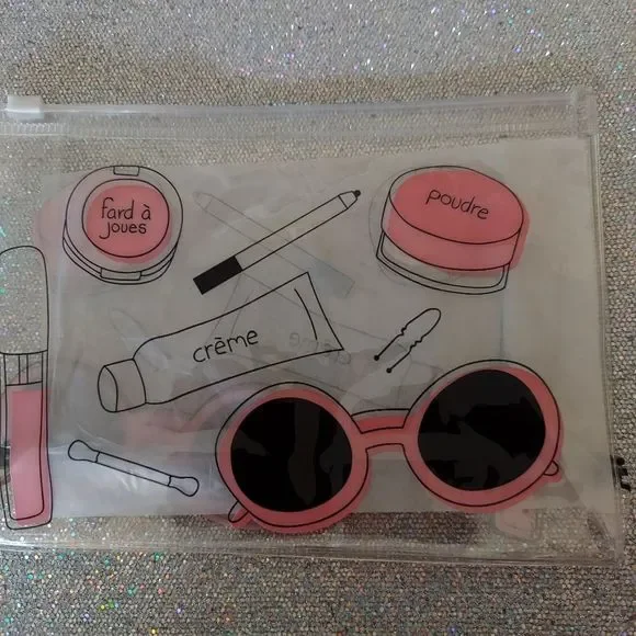 Clear Makeup Pouch - French Essentials - Picture 6 of 6